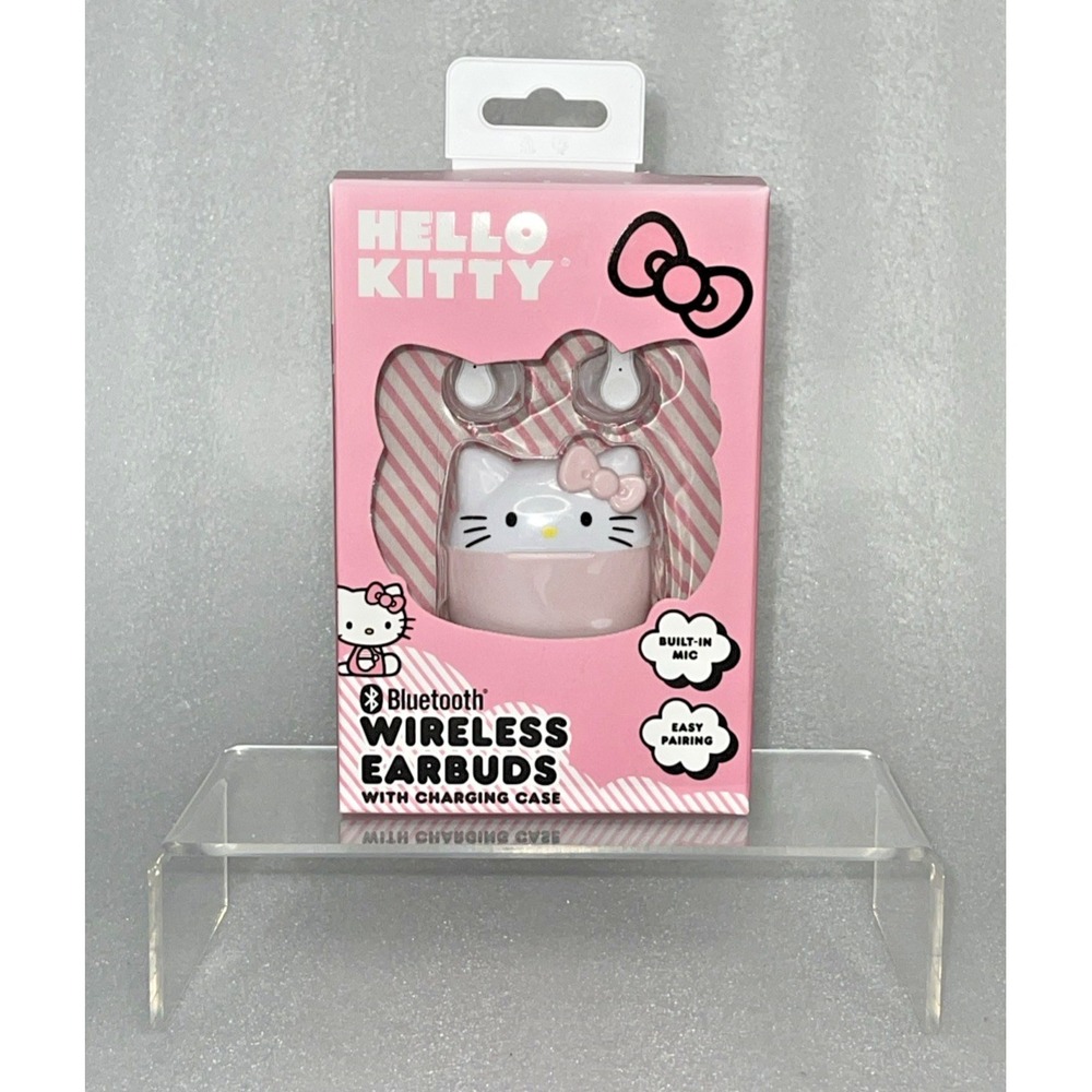 Hello Kitty Bluetooth‎ Wireless Earbuds Built-in Mic with Charging Case NEW